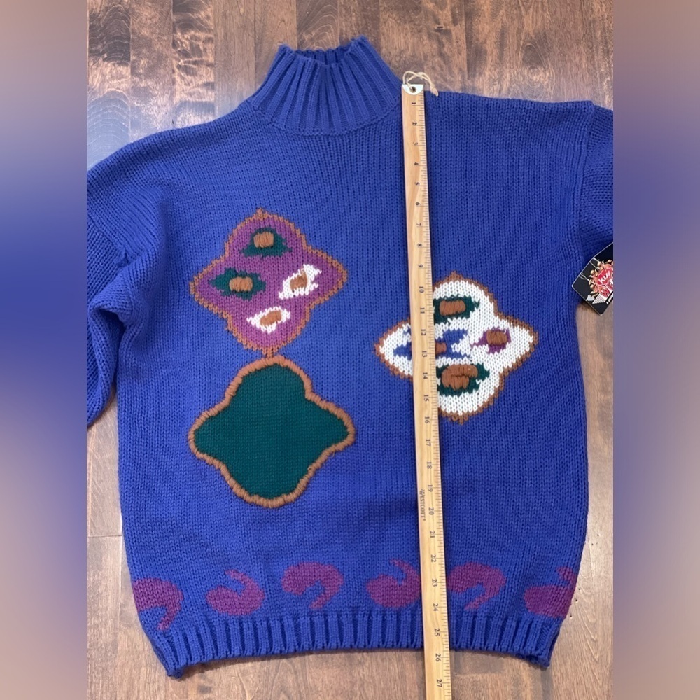 Vintage purple with patterns sweater | vintage woman’s sweater | vgt sweater - Picture 13 of 13